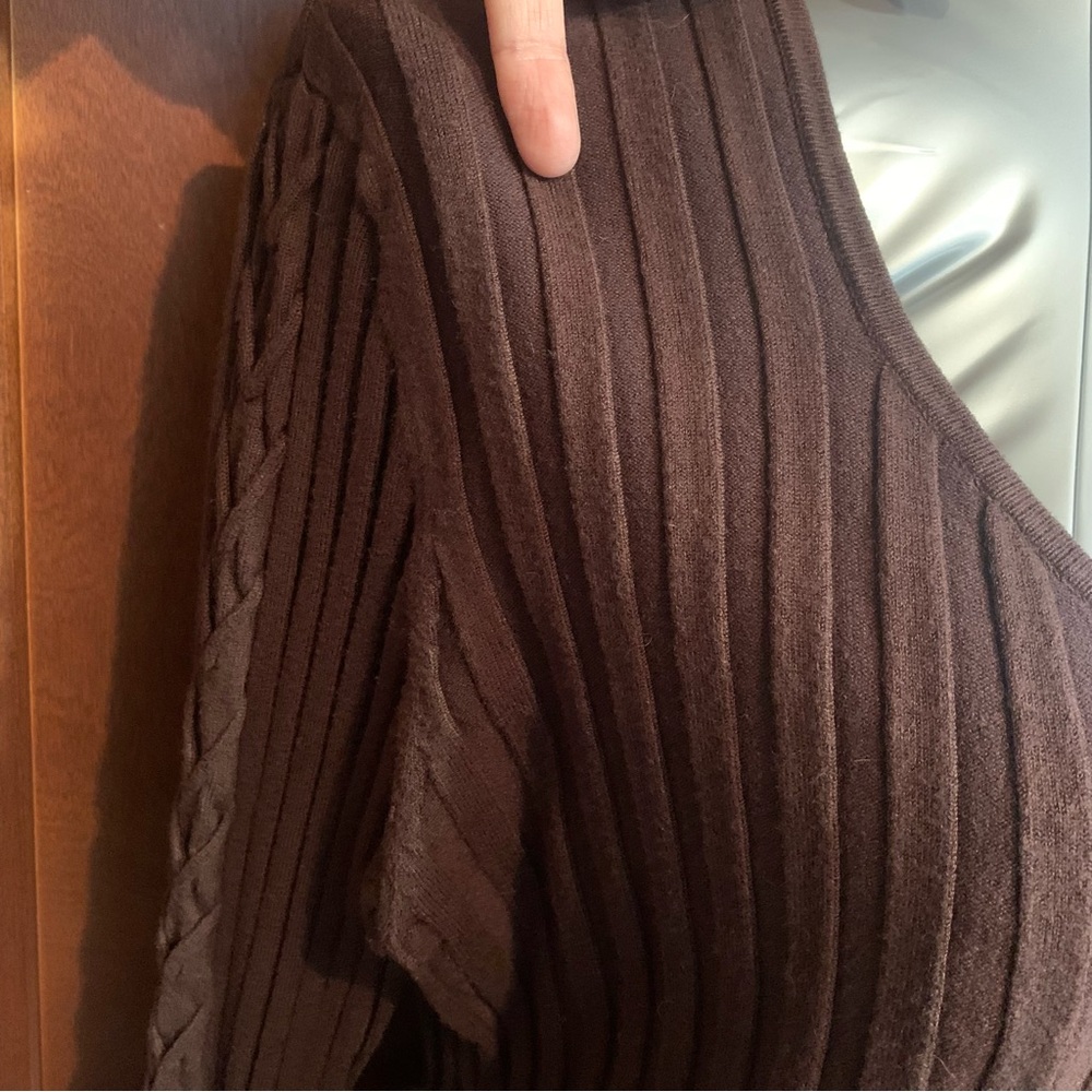 Belldini Chocolate Ribbed Knit Top - Picture 4 of 11